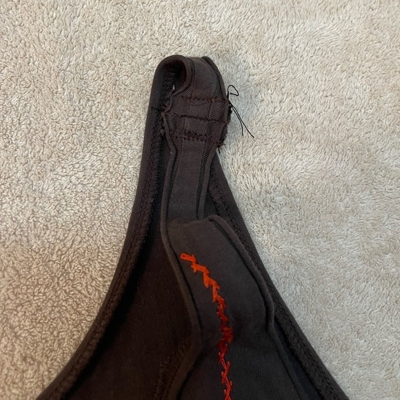 Tory Burch fully embroidered brown purple white geometric tank top women’s M - Picture 6 of 8